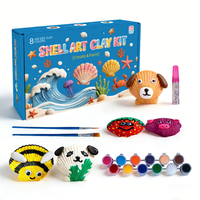 Kit de pâte à modeler auto-séchante Shell Art DIY |   Ensemble d'activités créatives non toxiques pour enfants, pour la peinture et la décoration, jouet éducatif, cadeau de vacances, vente en gros