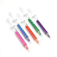 Nouvelle nouveauté seringue d'injection en forme de stylo marqueur plat avec surligneur