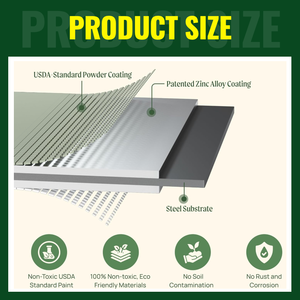 Kit de cama elevada para jardín, caja para macetas con flores y verduras al aire libre con recubrimiento en polvo, caja para camas de cultivo de jardinería - Product Image 2