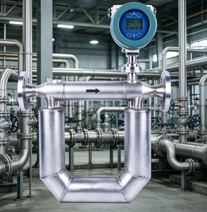 Débitmètre massique Coriolis haute précision 0,1~0,2% type U en acier inoxydable pour la mesure de la densité des gaz - Product Image 2