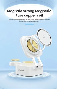 Nuevo Cargador Inalámbrico Rápido 3 en 1 Plegable de 15W, Soporte Magnético para Teléfono, Auriculares y Reloj para iPhone - Product Image 4