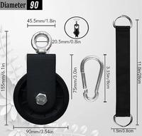 Set peralatan kebugaran DIY yang dapat disesuaikan katrol sabuk bulat plastik senyap dengan Aksesori Gym braket