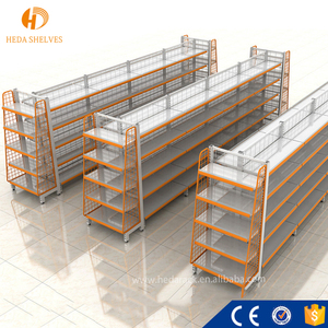Servicio OEM, Exhibidor Blanco de 4 Niveles, Estantes de Supermercado, Góndola para Farmacia - Product Image 3