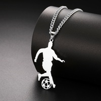 4 Styles Jouer au Football Pendentif Collier Mode Casual Sporty Soccer Box Chaîne en Acier Inoxydable Bijoux Cadeau Pour Hommes Femmes
