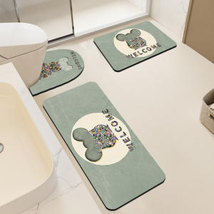 Alfombrillas <span class=keywords><strong>de</strong></span> tres piezas estilo diatomita para <span class=keywords><strong>baño</strong></span>, alfombra en forma <span class=keywords><strong>de</strong></span> U, alfombrillas absorbentes para lavabo <span class=keywords><strong>de</strong></span> secado rápido - Product Image 1