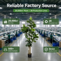 OH ARTS Meilleur Prix 235cm Plante Artificielle Réaliste au Toucher Naturel, Ficus Lyrata pour Décoration de Salon