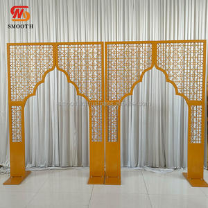 Arco de Metal Blanco para Decoración de Fondo de Bodas, Soporte de Fondo de Boda de Lujo de la India - Product Image 4