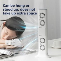 Ventilateur de bureau sans pales à fixation sur écran, moteur sans balais, chargement USB, batterie intégrée, commande par touches de piano, compact, silencieux, pour bureau, 3e génération