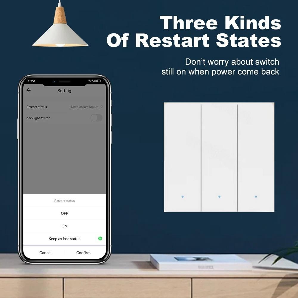 Manufacturers Tuya Home LED Light Touch Glass Electrical Remote Alexa Wireless Smart Wifi Wall Switch and Socket