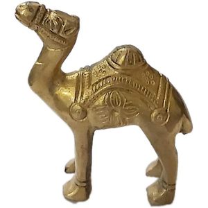 PARIJAT HANDICRAFT, decoración moderna para el hogar, estatua de decoración de latón, figuritas de animales de vida salvaje anheladas a mano, escultura de camello Feng Shui - Product Image 1