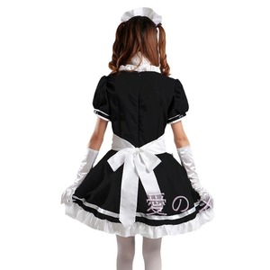 Maid Outfit Black White Polyester Cosplay Costume For Anime Role Play Game 8002 Spring 2023 - Product Image 3