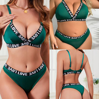 Yicheng Dames Plus Size Yoga Sport Stijl Sexy Driedelige Bikini BH en Slip Set Atletische Gestreepte Top Hoge Taille