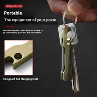 Couteau utilitaire pliant mini portable en alliage de titane EDC avec lame et manche en titane, ouvre-bouteille, qualité DIY