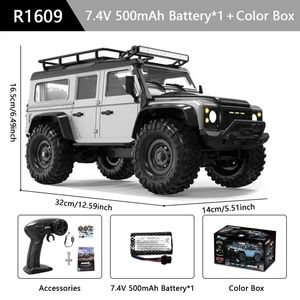 Coche RC HB R1609 1:16 2.4G 4WD Todoterreno con Control Remoto, Camiones Crawler con Luces LED, Vehículo de Escalada, Juguetes Modelo para Niños y Adultos - Product Image 1