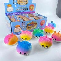 Mini jouet anti-stress en plastique à presser et à étirer, simulé, parfum lait, en forme de Baozi, de petits pains Char Siu et de Xiaolongbao, à déballer