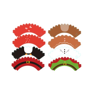 Ensemble <span class=keywords><strong>de</strong></span> Décorations Réutilisables pour Cupcakes <span class=keywords><strong>de</strong></span> Noël – Moules <span class=keywords><strong>en</strong></span> Papier pour Gâteaux <span class=keywords><strong>de</strong></span> Fête, Fournitures <span class=keywords><strong>de</strong></span> Pâtisserie Festives - Product Image 2
