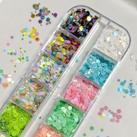 Nouvelles paillettes TSZS Macaron colorées pour ongles, points ronds, fleurs, breloques brillantes pour nail art, cœurs, décorations DIY pour manucure sur ongles à presser