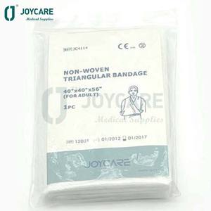 ผ้าพันแผลทางการแพทย์ทางการแพทย์ CE ISO 30-40 GSM ชุดปฐมพยาบาลสำหรับผู้ใหญ่เด็กไหล่สามเหลี่ยม2แบบปลอดภัย - Product Image 4