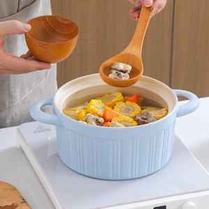 Ensemble de casseroles et de marmites en céramique antiadhésive de style américain moderne Cooklover avec poignée en silicone, compatible lave-vaisselle - Product Image 1
