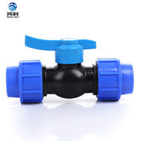 Vanne à boisseau sphérique UPVC à double rouleau personnalisable avec support OEM, pour piscine et irrigation, écologique, commande manuelle pour conduites d'eau