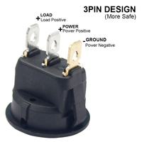 Interrupteur à bascule 12V DC modèle KCD1 certifié CE 20A SPST avec éclairage LED pour voiture et bateau