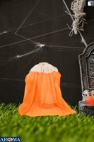 AROMA Décoration de table animée fantôme sans tête effrayant pour Halloween, idéale pour les fêtes d'Halloween, les décors de maisons hantées et les décorations saisonnières