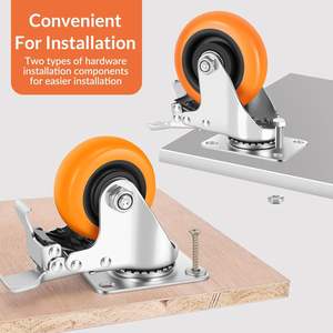 Rueda Giratoria de PVC MPA para Hotel, 1/1.5/2/3 Pulgadas, Antiestática, con Rodamiento, Diseño Contemporáneo, Silenciosa, <span class=keywords><strong>75mm</strong></span>, Gran Venta - Product Image 5