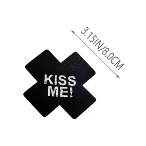8cm Auto-Adhésif X Couvre-Mamelons X Noir Sexy <span class=keywords><strong>Rouge</strong></span> Crosscute Fille Sexy Couvre-Mamelons - Product Image 4