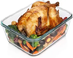 밀폐 점심 컨테이너 유리 식사 준비 용기 평생 지속 스냅 잠금 뚜껑
