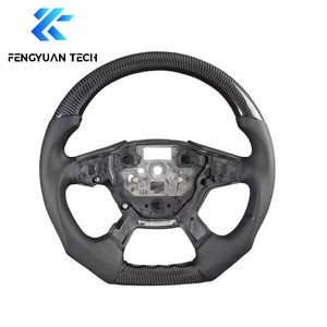 Volant de voiture en fibre de carbone forgée pour <span class=keywords><strong>Ford</strong></span> Kuga Mk3 Mk2 Focus <span class=keywords><strong>Fiesta</strong></span> Mk7 <span class=keywords><strong>St</strong></span> Everest Mondeo Mk5 rs Ranger Mustang - Product Image 1