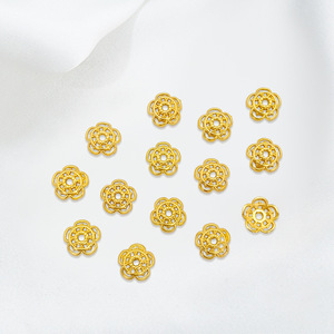 Gold Plated Alloy <b>Flower</b> Shape Jewelry Findings For <b>Bracelet</b> Making GP-24 Meander Pattern - Product Image 1