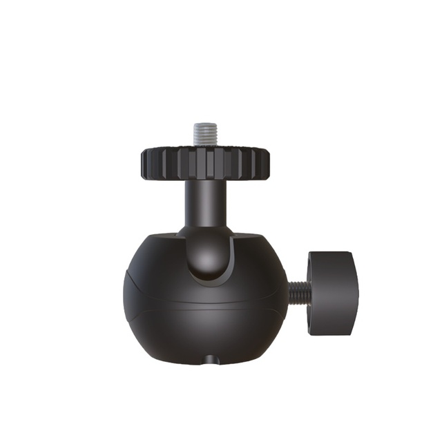 Durable Plastic Ball Head Gimbal with 1/4 Screw Adapter 360-Degree Rotation for Photography Stand Desktop Floor Tripod Accessory