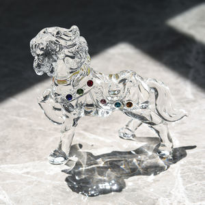 Figurine de cheval en cristal, objet de collection, statue d'animal polie écologique, décoration pour la maison, le bureau ou la table - Product Image 5