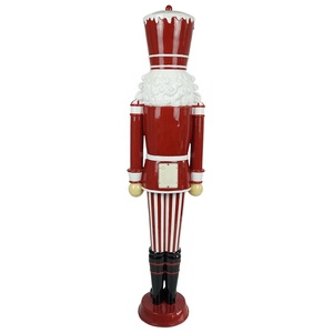 Handmade lớn màu đỏ đứng polyresin <span class=keywords><strong>nutcracker</strong></span> với đèn LED Styrofoam Xmas theo mùa trang trí nhà cho Giáng sinh - Product Image 4