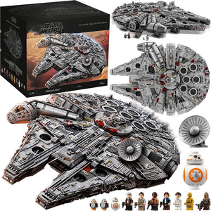 Blocs de construction surdimensionnés de luxe <span class=keywords><strong>Millennium</strong></span> Falcon, édition exquise, briques d'assemblage pour exposition, cadeau - Product Image 5