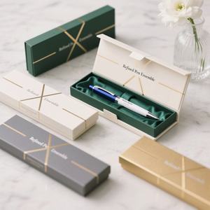 Boîte à stylo en carton de luxe avec logo personnalisé, conception professionnelle, emballage cadeau, boîte en carton magnétique pour stylo en papier - Product Image 1