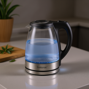 Hervidor Eléctrico de Vidrio Teasy Be de 1.7L, 1200W, Filtro de Acero Inoxidable, Abertura Amplia, Apagado Automático, Hervidor de Agua para Té - Product Image 2