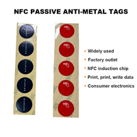 Etiquetas NFC personalizadas FM13HFO1N/ICODE SLIX2 Chip Mini Autocollants Puce NFC Anti-Metal Tag 13,56 MHz frecuencia para antifalsificación