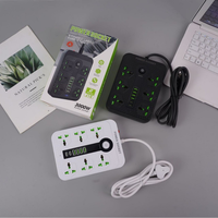 Regleta de Enchufes Universal con 6 Tomas de Corriente, 4 Puertos USB-A + 2 Puertos USB-C de Carga Rápida, Uso Industrial, 10A, Cable de 2m, IP22