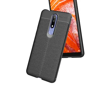 Baru Back Cover Lichi Gaya TPU Lembut Kulit Kulit Phone Case untuk Nokia 6 2018