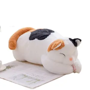 Simpatico cuscino per gatti pigri giocattoli di peluche cure cartoon cat accompagna la bambola cuscino di peluche per gatti che dormono