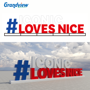 Insegna a Lettere Luminose Grandi Autoportanti con Illuminazione Frontale Personalizzata di Fabbrica, Lettere Scatolate Giganti a LED 3D - Product Image 3