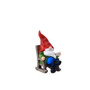 Décor à la maison chaise longue lecture gnomes nain résine ornements pour bureau décor décoration <span class=keywords><strong>jardin</strong></span> - Product Image 6
