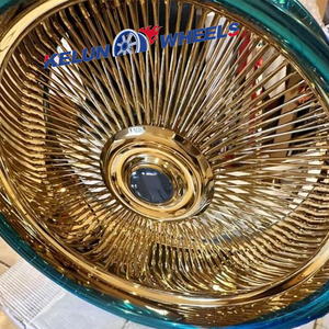 26 Inch s 5*120.65/5*127 All Gold Wire <b>Wheel</b> Wire <b>Spoke</b> Whee - Product Image 5