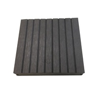 Carrelage de terrasse extérieur moderne interlock étanche WPC 300X300 Fibre de bois + HDPE gris chocolat terrasse creuse pour jardin