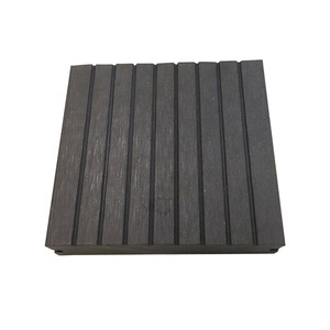 Outdoor WPC DIY Interlock <strong>Deck</strong> <strong>Tile</strong> <strong>Cheap</strong> Price 300 X 300 Wood Fiber + HDPE Chocolate Gray Hollow Decking Garden Interiors