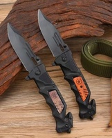 Couteau de survie pour le camping, 23 cm, lame en acier 3Cr13MoV, manche en bois de qualité supérieure, outil utilitaire professionnel pour l'extérieur, couteau pliant