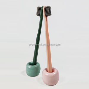 Cepillo de dientes PLA ecológico Econewleaf, cepillo de dientes biodegradable de almidón de maíz con logotipo personalizado, cerdas suaves para uso doméstico - Product Image 2