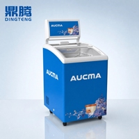 Vitrine de présentation de crème glacée de qualité professionnelle SD-152 SD-330 SD-576 AUCMA, congélateur profond à dessus en verre incurvé pour la vente au détail