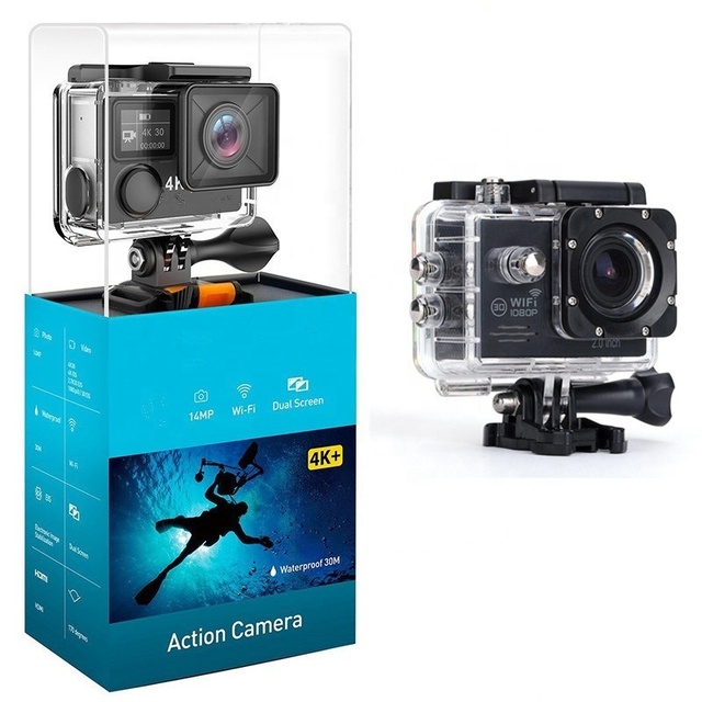 Wholesale Price 4K/1080P Wifi Action Camera Underwater with Acrylic Box Wifi Mini Sport Action SJ7000 Camera